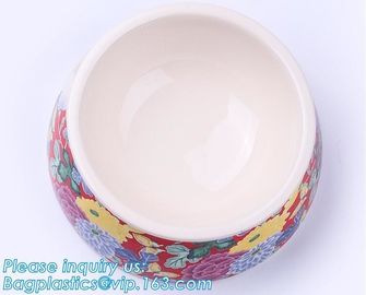 Lovely Personalized portable pet dog food water bowl ceramic plastic, Plastic pet bowl /PP pet dish for dog /food pail f