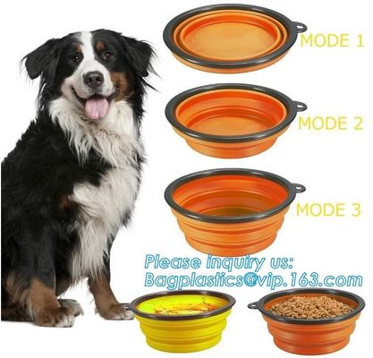 personalized supreme portable sublimation collapsible portable silicone plastic dog bowl,dog food bowl,