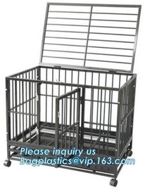 Pet Cages, Carriers & Houses foldable double door large dog kennel house, portable strong dog cage fold able stainless s