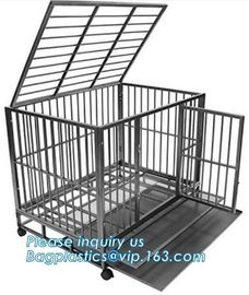 Pet Cages, Carriers & Houses foldable double door large dog kennel house, portable strong dog cage fold able stainless s