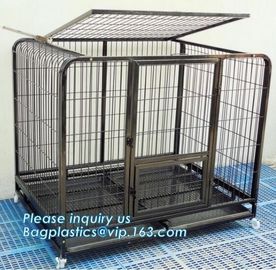 Pet Cages, Carriers & Houses foldable double door large dog kennel house, portable strong dog cage fold able stainless s