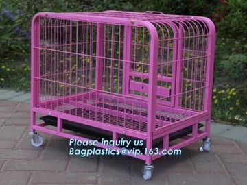 customized portable stainless steel aluminum metal folding big dog cage, dog kennels cages large outdoor durable dog hou