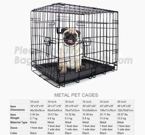 wholesale heavy duty stainless steel dog cage , large double foldable dog kennel, Vet Cage Bank Pet Cages Round Cornered