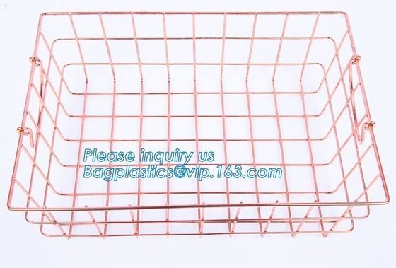 Metal Wire storage basket, Metal wire Under Shelf Storage Basket Space Saving Easy Cabinet Shelf Caddy Basket, kitchen b