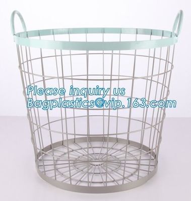 Copper Kichen Metal Wire Fruit storage Basket, Low price metal wire mesh storage baskets, wire metal desk organizer rose