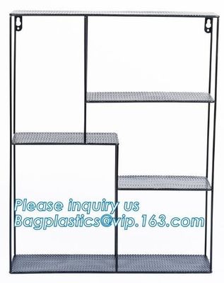 Metal Wire 3 Tier Wall Mounted Kitchen Fruit Produce Bin Rack / Bathroom Towel Baskets/File Organizer Rack, wire functio