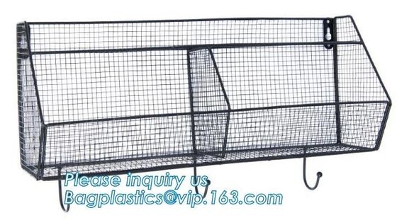 Different shapes metal wire mesh file baskets office supply baskets wholesale, magazine office document file holder shel