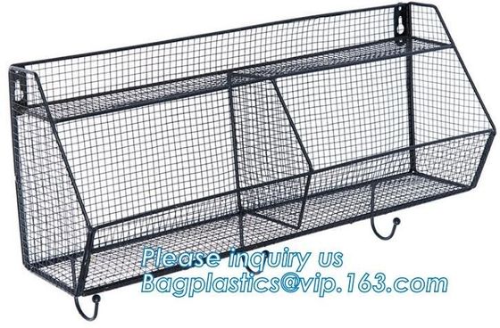 Different shapes metal wire mesh file baskets office supply baskets wholesale, magazine office document file holder shel