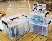 household items 8 compartment clear plastic container storage box, household kids toy clear plastic clothes storage box