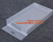 Clear PVC hard plastic packaging box, PET uv offset printing multicolor transparent gift display design craft plastic bo