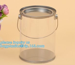 100ml pet clear plastic can,fruit candy tin container jars with aluminum lid,1 gallon clear paint can size bagease pack