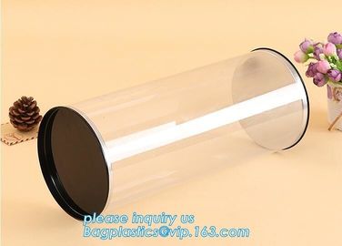 clear PVC PET can for food canning,Customized round clear paint can with tin lid,paint can with tin top & bottom and han