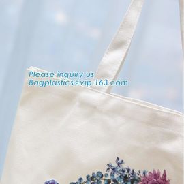 Wholesale High Quality Women Shoulder White Plain Boutique Eco Custom Print 12oz Cotton Canvas Shopping Tote Bag bagease