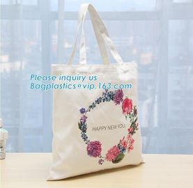 Wholesale High Quality Women Shoulder White Plain Boutique Eco Custom Print 12oz Cotton Canvas Shopping Tote Bag bagease