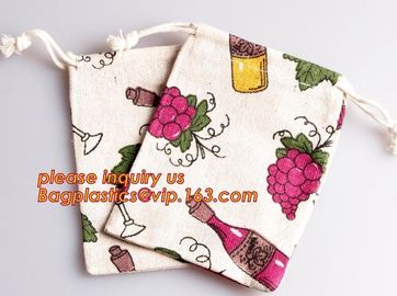 Small Boutiques Packaging Christmas Canvas Cotton Drawstring Bag For Gift,Market String Net Bag Kitchen Fruits Vegetable