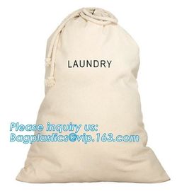 Custom fashionable Recyclable daily use cotton laundry wash bag,Large Printed Cotton Hotel Laundry Bag bagplastics bagea