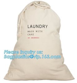 Custom fashionable Recyclable daily use cotton laundry wash bag,Large Printed Cotton Hotel Laundry Bag bagplastics bagea