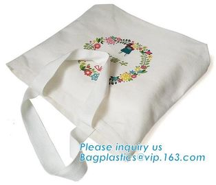 Wholesale white color letters series printing rough rope handle cotton canvas fabric foldable tote shopping bag bagplast