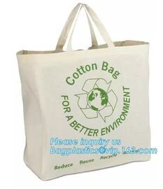 Recycled Rough rope handle cotton canvas tote bag with logo,Canvas Bag Long Handle Tote Shopper Calico Cotton Canvas Sho