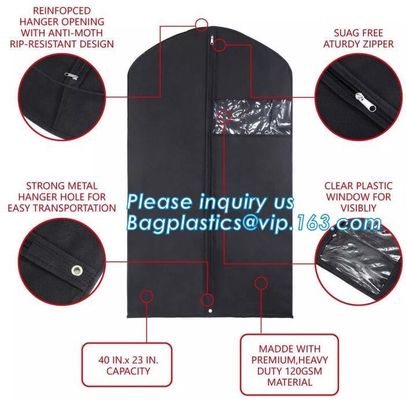 PEVA Garment Suit Cover With Shirt Pocket,Suit Cover,waterproof dust cover,Foldable Clothing Leather Suit Cover Bag