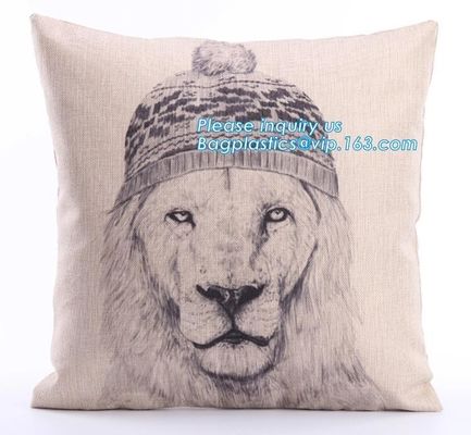 Wholesale creative double sided printing cheap cushions geometric deer custom cushion cover 50x50,applique work cushion