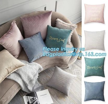 Latest design simple solid color pillow home decor cotton cushion cover,Cotton Embroidery Geometric Car Sofa Chair Bed T