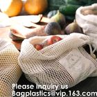 Reusable Produce Bags of Unmatched Quality - Natural Cotton Mesh is Biodegradable,Cotton Packing Bags For Fruit & Vegeta