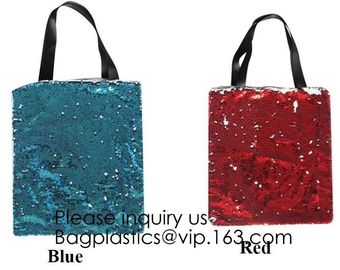 Fashion Bling Sublimation Strapping Sequin Drawstring Backpack Bag,Glitter Mermaid Flip Sequin Bag Outdoor Shoulder Reversib