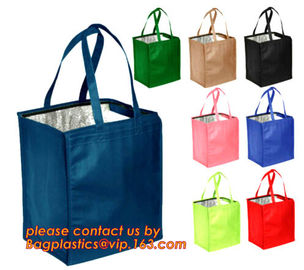 polyester cheap simple insulated cooler bag for food, Promotional custom recyclable aluminum foil picnic insulated lunch