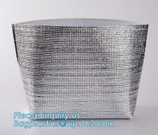 Reusable aluminium foil thermal insulation material cooler bag foPromotional 420D Polyester Insulation Picnic Cooler Bag