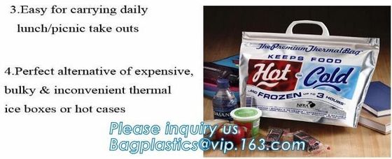 Reusable Insulated Aluminium Foil 6 Pack Cooler Bag Lunch Bag Thermal Bag,foil ldpe food delivery thermal bag bagease