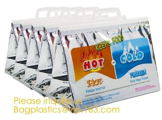 Outdoor square aluminum foil food thermal freezer cooler lunch insulation bag,Foil Cooler Bag Thermal Bag for Fruit Choc