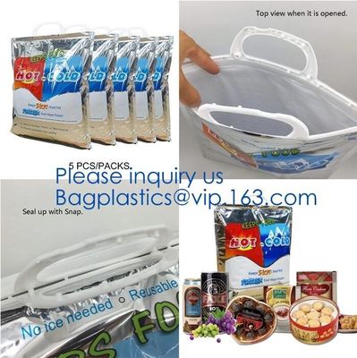 Manufacturer customized portable student instant bag aluminum foil thermal insulation small round food delivery cooler b