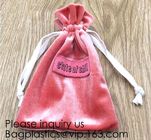 Velvet Cloth Drawstring Pouches Handy Gifts Jewelry Bags,Cream Drawstrings Velvet Bags for Jewelry, Gift, Wedding Favors