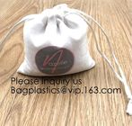 Cream Drawstrings Velvet Bags for Jewelry, Gift, Wedding Favors, Candy Bags, Party Favors,screen printed, hot stamped