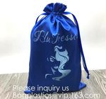 Luxury Satin Handbag Dust Cover Bag,Dark Blue Thick Matt Satin Pouch With Ribbon,Satin Drawstring Bag For Bikini package