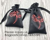 Beige Satin Drawstring Bag For Shoe,Purple Satin Pouch With Ribbon,Logo Satin Drawstring Bag,Hair Extension Bag , Gift W