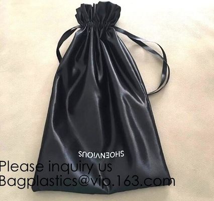 Satin Gift Bag For Gym,Low MOQ Customized Logo Size Satin Drawstring Bag,Drawstring Pouch For Cosmetic, bagease package