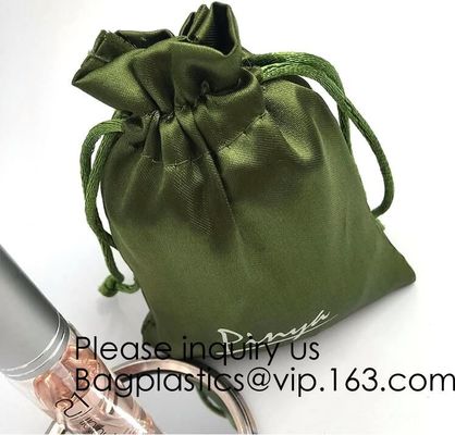 Soft Toy Storage Satin Bag With Drawstring,Promotional Red Wine Color Satin Packaging Bag,Hot selling Fancy Pink Satin J