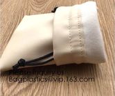Soft Offwhite and Red PU Leather Bag For Packaging,Custom Pink Brown Faux Leather Drawstring Pouch Faux Leather Jewelry