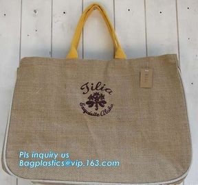 Reusable Jute Shopping Bag With Logo Wholesale,Wholesale tote plain shopping jute bag,eco friendly small standard size f