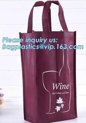 quality supplier durable non-woven Reusable Polypropylene non woven wine bag, Fashion fancy wine bag/insulated non woven