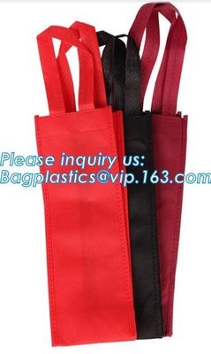 Custom printed non woven drawstring bag for wine, Custom Heavy Duty Non Woven 6 Bottles Carrier Packaging Divided Wine T