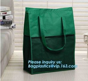 New design recycle rope handle non woven bag with eyelet, Customized printing non woven bag flat punch bag for shoes&gar