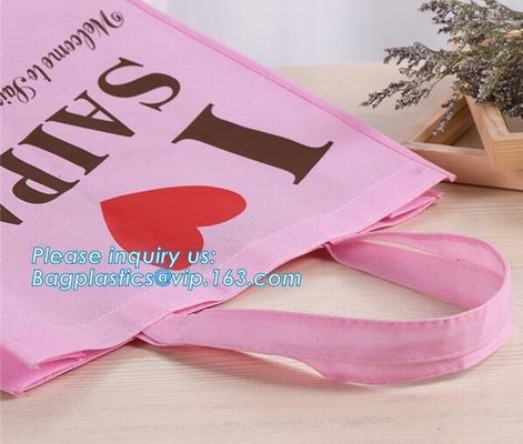 Customized printed logo Eco Friendly Non Woven Bag, Promotional Custom Printed Recycle Bag Foldable Heat Seal Laminated