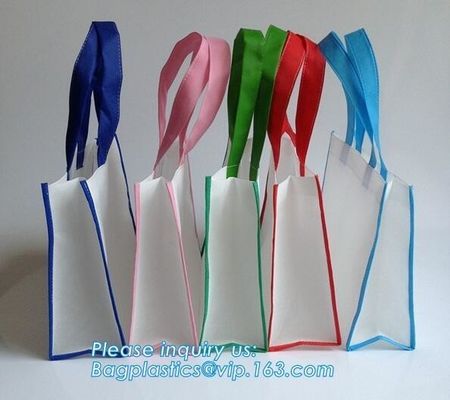 Promotional custom fabric reusable shopping bag metallic laminated non woven bag, Machine Made Heat Seal Eco Friendly No