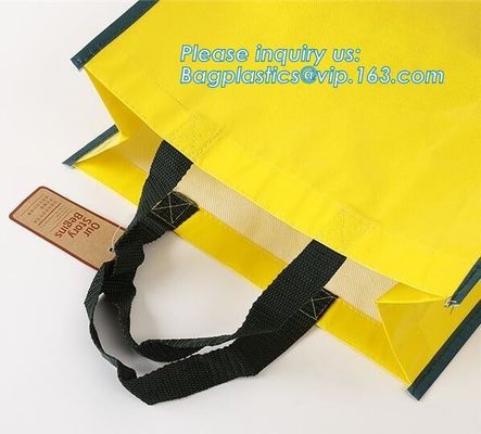 Wholesale high promotion laminated recyclable advertising logo pp printing grocery custom tote shopping non woven bag