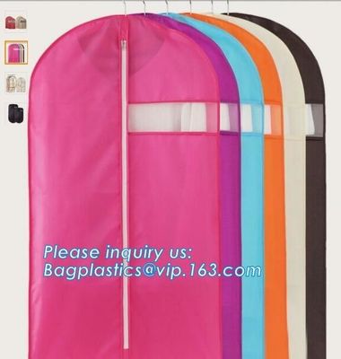pp woven garment cover, non woven garment bags, suit bags, suit cover, dust cover, non woven zipper clothes bags, clothe