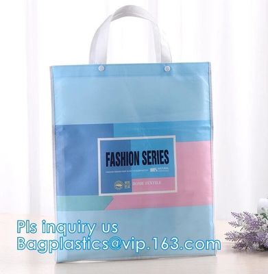 Custom Picture Printing Recycle Laminated Promotional Shopping Pp Non Woven Bag, Fashion Laser Non Woven Bag with Custom