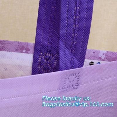 heat seal non woven bag d cut handle cheap garment bag, OEM ODM Service Gravure Printing Garment laminated Non Woven Bag